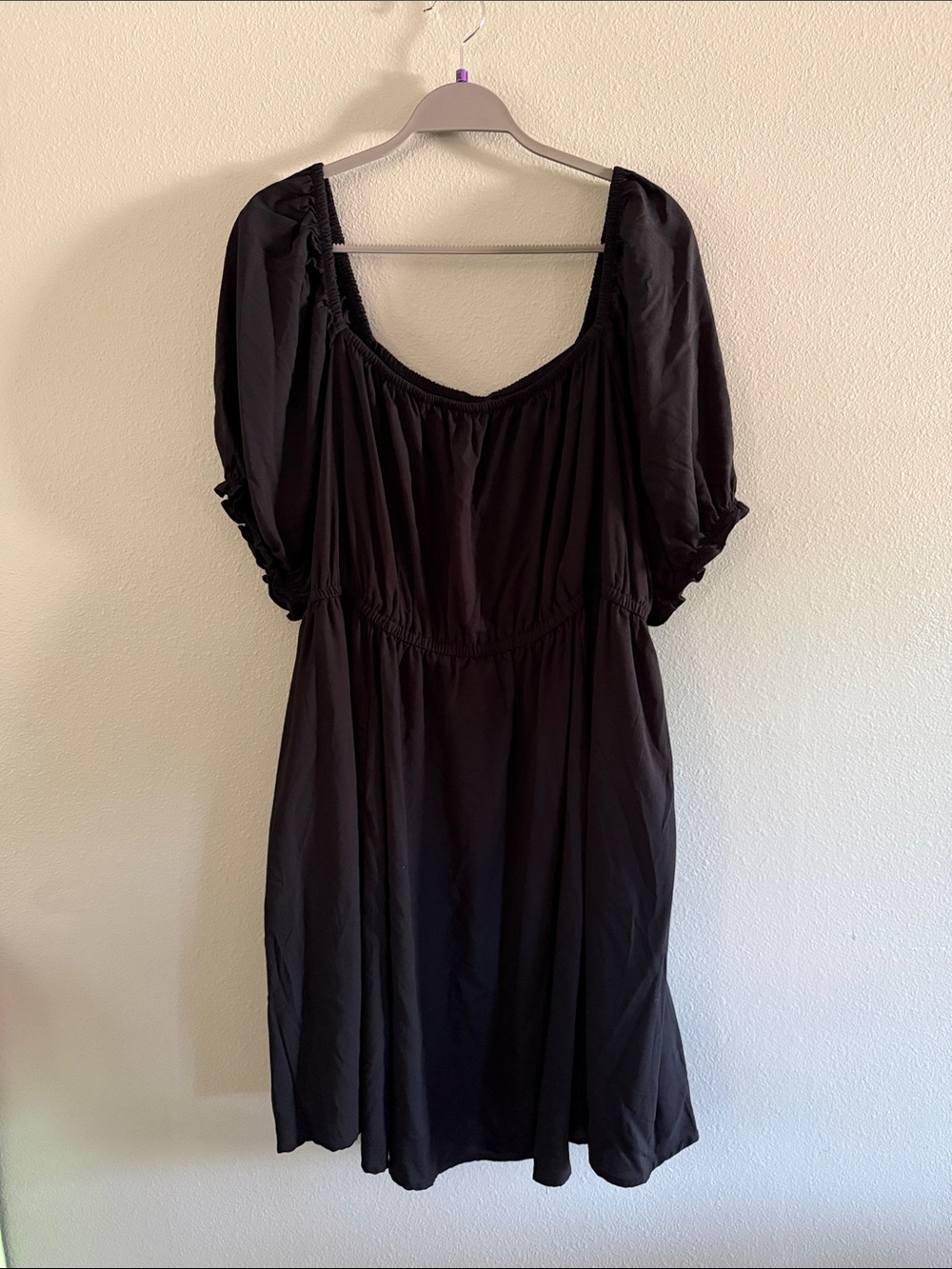 torrid Black Puff-Sleeve Midi Dress